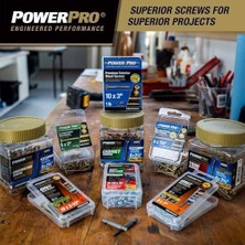 Esmo Home Power Pro 967886 Vidaları, 8 x 2-1/2 Inç, Çok Amaçlı Ahşap, Güverte, Kompozit ve Dış Vidaları, Pasa Dayanıklı, Bronz, 2500 Adet Kutu