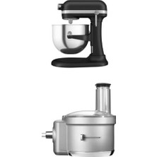Esmo Home Kitchenaid Artisan Kaldırılabilir Kaseli Stand Mikser, Cast Iron Black, 6,6 L ve Mutfak Robotu AKSESUARI-5KSM2FPA