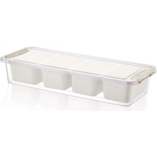 Esmo Home Bölmeli Saklama Kabı Beyaz