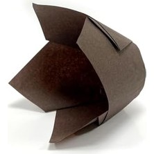 Esmo Home 100'LÜ Klasik Lale Kapsül Kahverengi Muffin Kek Kalıbı, Tulip, Safari Konsept, Cupcake Kağıdı Doğum Günü Parti Dekorasyonu Için