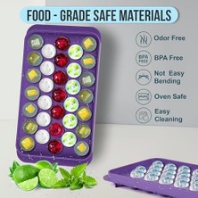 Esmo Home Büyük Küre Buz Kalıbı 33 Adet Buz - Yuvarlak Buz Kalıbı, Shot Bardağı Buz Kalıbı, Bardak Buz Kalıbı, Buz Kabı, Buzluk Kabı (1, Pembe, 33 Pcs)
