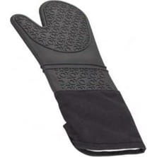 Esmo Home 2'li Set Siyah 45X65 cm Silikon Hamur Açma Matı ve Gri Yanmaz Mutfak Fırın Eldiveni