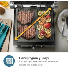 Esmo Home Philips 5000 Serisi Izgara ve Tost Makinesi - Ayarlanabilir Sıcaklık, Geniş Izgara Yüzeyi ve Yüksek Güç Performansı, Çıkarılabilir Yapışmaz Plakalar ve Yağ Tepsisi (HD6301/90)