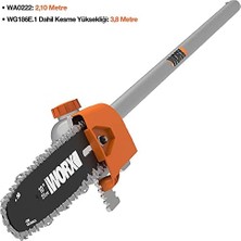 Esmo Home Worx WA0222 WG186E.1 ile Uyumlu 25CM Teleskobik Uzatmalı Zincirli Dal Budama Başlığı