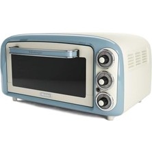 Esmo Home Ariete Vintage Fırın Mavi 0979/05 - Pizza Fırını, 1380 Watt, 18 Litre Kapasite, 3 Pişirme Fonksiyonu, Paslanmaz Çelik Hazne, 60 Dakika Zamanlayıcı, Çift Cam, 230°C Ye Kadar Sıcaklık, Kolay Temizleme