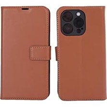 Esmo Home 14 Pro Cüzdanlı ve Kapaklı Kılıf Kahverengi