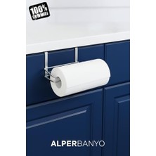 Esmo Home Alper Banyo Krom Modern Dolap Kapağı ve Raf Altı Kağıt Havluluk Mutfak Organizeri | Delmeden, Kolay Montaj