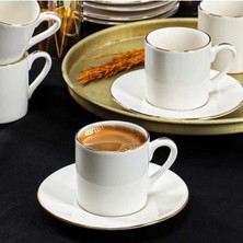Esmo Home Porsima Classic Altın Fileli 12 Parça Türk Kahvesi Fincan Takımı