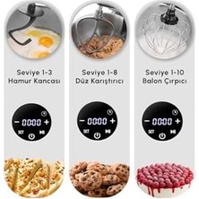 Esmo Home Karaca Mastermaid Chef Ultra D2000W Dijital Ekranlı Hamur Yoğurma Makinesi Starlight 7l