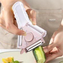Esmo Home Çok Amaçlı Pratik Sebze, Meyve Soyucu, Ayrılabilir Başlıklı, 3 Farklı Tip, Yeşil, 1 Adet,