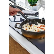 Esmo Home Rotanev 1 Adet Pratik Yanmaz Yapışmaz Teflon Kaşık- 220 Dereceye Dayanıklı Teflon Servis Kaşık