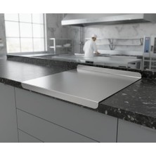 Esmo Home Paslanmaz Çelik Tezgahlık Tezgah Koruyucu – Çift Büküm 60X60 cm - 316 Kalite