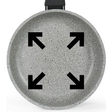 Esmo Home Flonal Dura Indüksiyon Taşı Efekti, Alüminyum, Orta Boy, Şeffaf