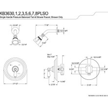 Esmo Home KB3635PLSO Tub ve Duş Musluk, 7 – 1/2 Inç, Oil Rubbed Bronz By