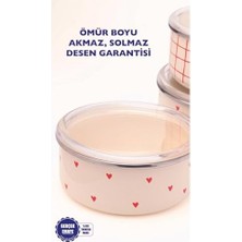 Esmo Home Cupid Vakum Kapaklı Yiyecek Saklama Kabı Seti (Ocaklarda Kullanılabilir)