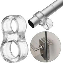 Esmo Home Plastik Kapı Kolu Stopperi, Şeffaf Kapı Durdurucu Tampon, Kulp Koruyucu, 4 Adet