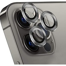 Esmo Home 13 Pro Max Tekli Kamera Lens Koruma Camı Füme