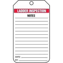 Esmo Home Accuform TRS340PTP Merdiven Durum Etiketi, Merdiven Denetimi - “ınspect Unit Carefully Before Signing Inspection ”, 14,61 x 8,26 x 0,04 cm Kalınlık, Rp Plastik, Beyaz Üzerine Kırmızı/siyah (25