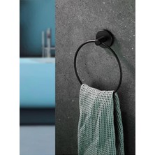 Yenibağ Halka Banyo Mutfak Havlu Askılığı SIYAH-102