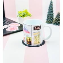 Esmo Home Giftmoda Paris Pul Koleksiyonu Tasarımlı Kupa Bardak