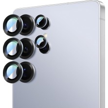 Esmo Home Caseworld Galaxy S25 Ultra ile Uyumlu Caseworld Alloy Serisi Oleofobik Anti Reflective Kamera Lens Koruyucu Mavi