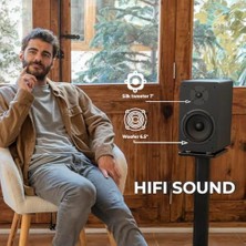 Esmo Home A6 Arc Aktif Hoparlör Siyah(Hdmı Arc,rca Bluetooth,optik,usb,sub Out)