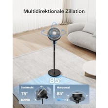 Esmo Home Pelonis Fan, Sessiz Çalışma, Hız Ayarı, Dikey ve Yatay Eksende Salınım, Uzaktan Kumandalı, 35 Watt