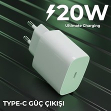 Esmo Home Nodar 20W Usb-C To Lightning Pd Hızlı Şarj Seti | 1 Metre Şarj Kablosu Dahil | Dinamik Hızlı Şarj, Kısa Devre Korumalı | Beyaz