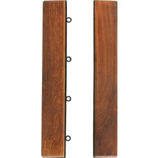 Esmo Home Ez-Floor End Parça Kilitli Döşeme Masif Tik Ahşap (2'li Set)