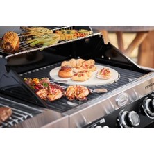 Esmo Home Rösle Barbekü Pizza Taşı 30 cm 25424 - Ateş Tuğlası Isıyı Depolar, Aynı Zamanda Plakaya Isıyı Eşit Derece Yayar, Fırında Kullanılabilir, Varıo Izgara Raf Sistemi Için Uygun