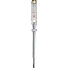 Esmo Home Kontrol Kalemi, Düz Uç Elektrik Test Tornavidası, Şeffaf Gövdeli Işıklı Faz Kalemi, 100 250V Gerilim Testi, Dayanıklı Çelik Uç, Ev ve Profesyonel Kullanım