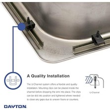 Esmo Home Dayton D125211 Tek Kase Üstten Montajlı Paslanmaz Çelik Evye, 25 x 21