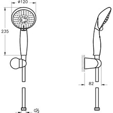 Esmo Home A45681 5f El Duşu Takımı, Krom
