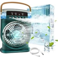 Esmo Home Buğulanma Fanı 3 Hızlı Rüzgarlı Taşınabilir Ac Sessiz Sis Fanı USB Şarj Edilebilir Küçük Taşınabilir Klima 600ML Hava Soğutucu Fanı, 7 Gece Lambalı 1/2/3 H Zamanlayıcı Stili 2, Hava Soğutucu Fanı
