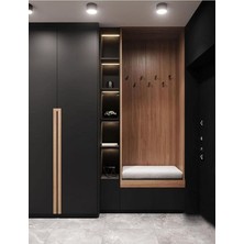 Yenibağ Mat Siyah Mobilya Dolap Kaplama Folyosu 61 cm x 1 Metre