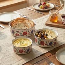 Esmo Home Serenk 14-16-18 cm Emaye Üçlü Saklama Kabı Seti