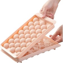 Esmo Home 33 Hazne Mavi ve Pembe Renklerde Premium Plastik Buz Kalıbı Yeniden Kullanılabilir Küresel Buz Tray Kokteyller ve Soğuk Içecekler Için Ideal (Normal, Adet, 1)