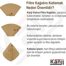 Esmo Home Kanji Kahve Filtre Kağıdı 80'li Ebat : 1x2 No : 2 | Coffee Filter Paper | Kahverengi. Ağartılmamış. Doğal Kağıt | Alman Kalitesi