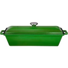 Esmo Home Lava Döküm Ekmek Kabı/terrine 11X29CM - Yeşil