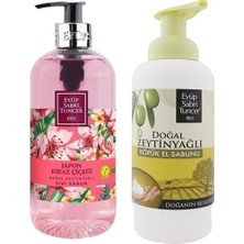 Esmo Home Zeytinyağlı Köpük El Sabunu ve Kiraz Çiçeği Sıvı Sabun