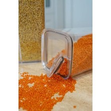 Esmo Home Evle Pratik Kapak Saklama Kabı 3 x 1,2 L, Çok Renkli