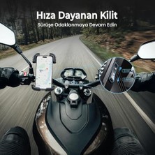 Esmo Home Bix BPH02 360° Derece Ayarlanabilen Gidon Bağlantılı Bisiklet Motosiklet Için Abs 4-7.8" Inç Telefon Tutucu