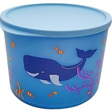 Esmo Home Tupperware Bingo 2,1 L Deniz Motifli Saklama Kutusu Mavi
