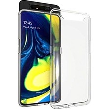 Esmo Home Galaxy A80 ile Uyumlu Kılıf Şeffaf Silikon Hibrit Renksiz