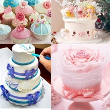 Esmo Home Profesyonel Pasta Süsleme Seti,18 Parça, Renkli Dekorasyon Marzipan Set Kalemi, Krema Sıkma Torbası, Spatula, Hamur Şekillendirici,pasta Süsleme Araçları Trapez Spatula Pasta Aksesuarı Pasta Kiti