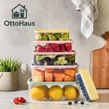 Esmo Home 6'lı Saklama Kabı Seti - Iç Içe Geçen Yer Tasarruflu - Çok Amaçlı Gıda Erzak Saklama Kabı Seti - Renkli Kapaklı Mutfak Organizeri (0.30 Lt - 2.90 Lt)
