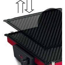 Esmo Home Bosch TCG4104 Kontak Izgara TCG4104, Siyah, Kırmızı, Dikdörtgen, Döner, 328 x 238 Mm, Alüminyum, Ce, Vde
