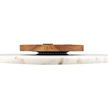 Esmo Home Jumbo Romano Mermer Servislik 14X14X1.76 cm Beyaz