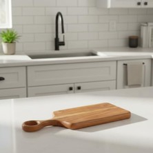 Esmo Home Amberhaus Akasya Doğal Kesme Tahtası ve Sunum Tabağı | 32X14 cm & 44X17 cm Boyut Seçenekleri | Premium Ahşap Peynir ve Servis Tahtası (44X17 Cm)