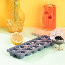 Esmo Home Porsima 159 Antrasit Buz Kalıbı 12 Bölmeli - Renkli Barista Kokteyl Buz Kalıbı 12'li Buzluk Kalıbı